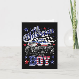 Alle amerikanischen Jungen 4. Juli Monster Truck P Karte
