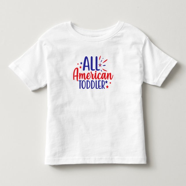 Alle amerikanischen Kleinkind 4. Juli T - Shirt fü (Vorderseite)