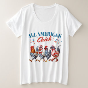 Alle amerikanischen Küken Große Größe T-Shirt