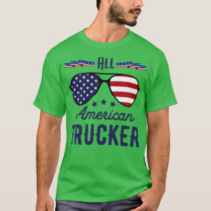 Alle amerikanischen LKWer 4. Juli Sonnenbrille T-Shirt