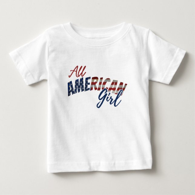 ALLE AMERIKANISCHEN MÄDCHEN BABY T-SHIRT (Vorderseite)