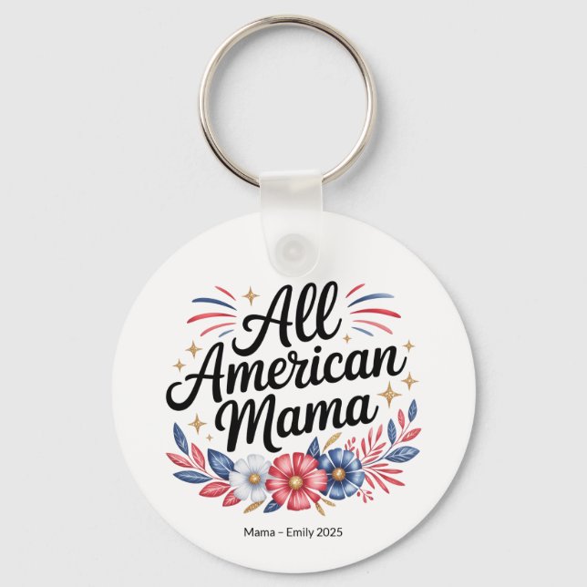Alle amerikanischen Mama-Schlüsselanhänger Schlüsselanhänger (Vorderseite)