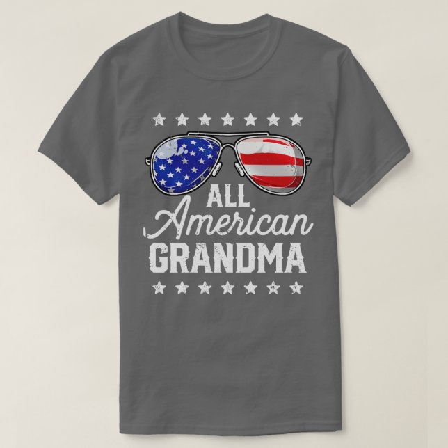 Alle amerikanischen Oma 4. Juli T Mütter Day Wom T-Shirt (Design vorne)