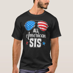Alle amerikanischen SIS-US-Flagge für Matching Sis T-Shirt