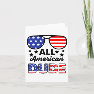 Alle amerikanischen Typ 4. Juli Patriotic Boys Kid Karte