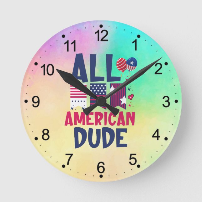 Alle amerikanischen Typ-96993 Runde Wanduhr (Vorderseite)