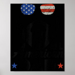 Alle amerikanischen Vater 4. Juli Bartfett Vater Poster