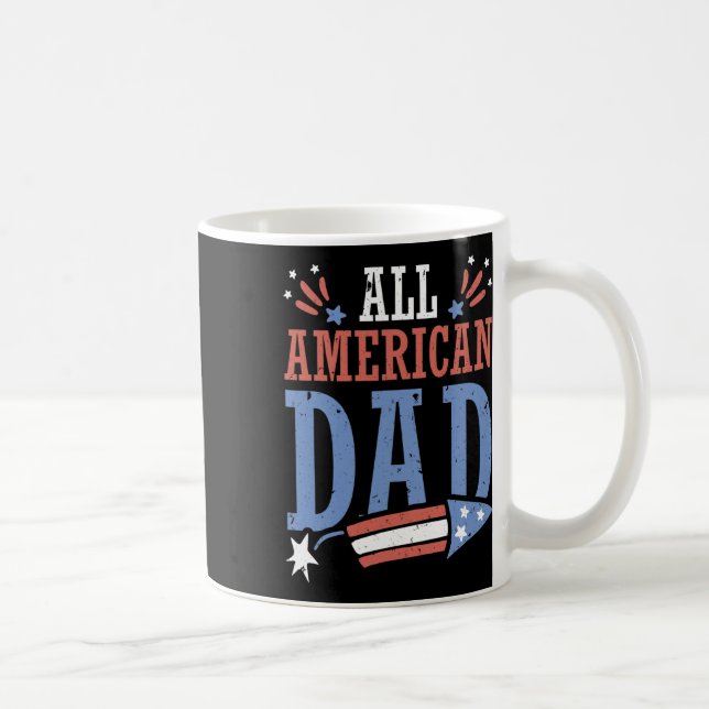 Alle amerikanischen Vater 4. Juli Firecracker Inde Kaffeetasse (Rechts)