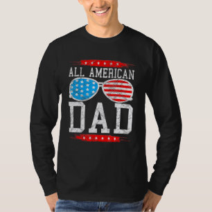 Alle amerikanischen Vater Sunglases US Flag Match  T-Shirt