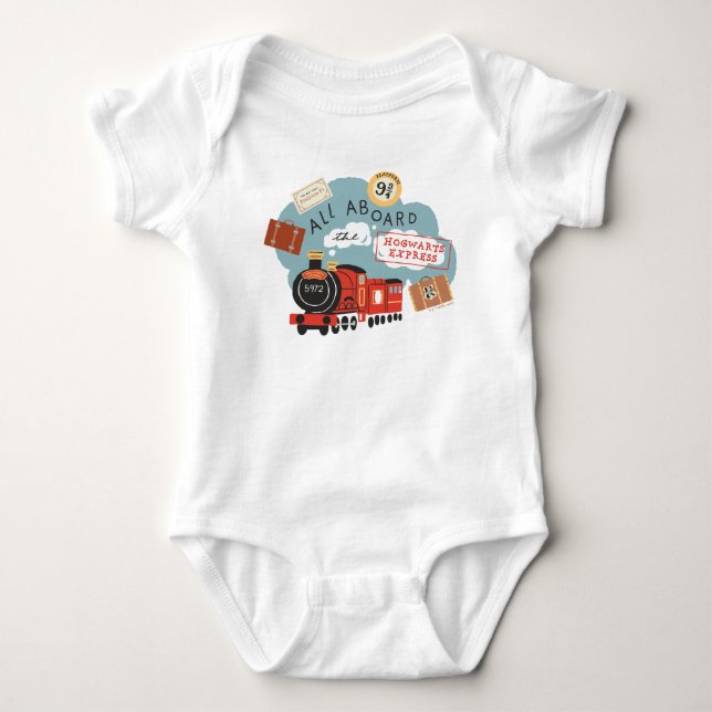 Alle an Bord der Hogwarts Express Baby Strampler (Vorderseite)