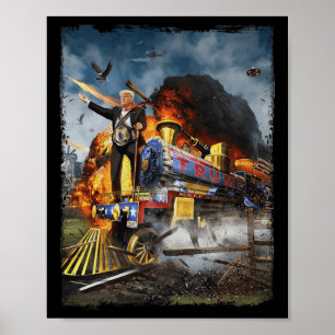 Alle an Bord der Trump-Bahn Funny Donald Trump 202 Poster