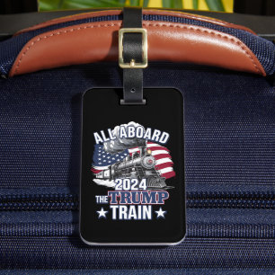 Alle an Bord der Trump-Bahn Trump 2024 Patriotisch Gepäckanhänger