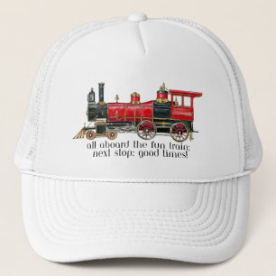 Alle an Bord des Fun Train Baseball Cap Truckerkappe