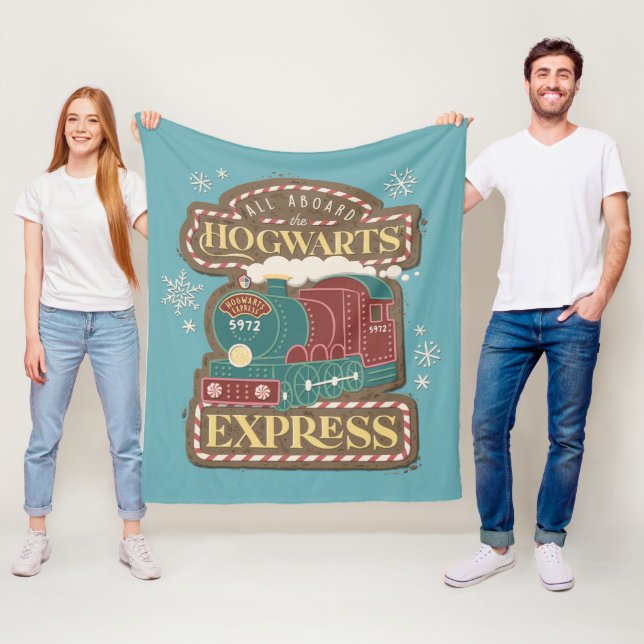 Alle an Bord des HOGWARTS™ Express Weihnachtskochs Fleecedecke (Beispiel)