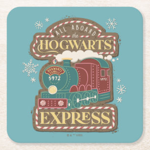 Alle an Bord des HOGWARTS™ Express Weihnachtskochs Rechteckiger Pappuntersetzer