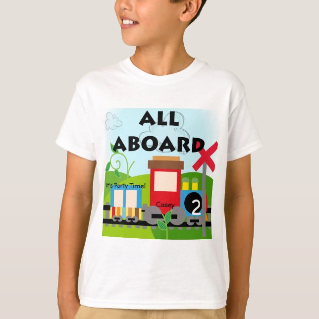Alle an Bord des Zug-T - Shirt (Vorderseite)