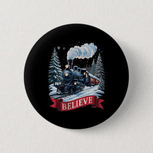 Alle an Bord Polar Express Weihnachten Nordpol Xma Button
