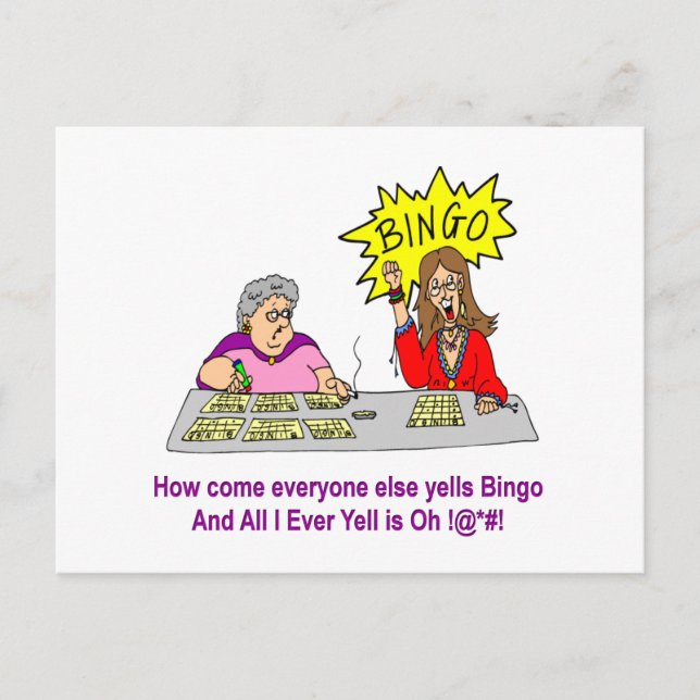 Alle anderen Yells Bingo Postkarte (Vorderseite)