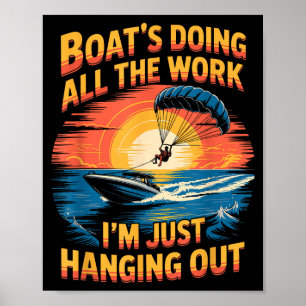 Alle Arbeit erledigen Parasailer Paragliding Paras Poster