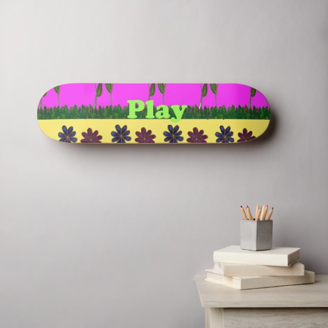 Alle Arbeiten und kein Spiel Skateboard (Wandkunst (Horz))