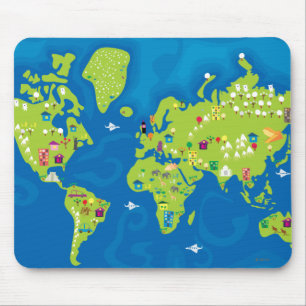 Alle auf der ganzen Welt Mousepad