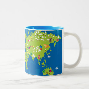 Alle auf der ganzen Welt Zweifarbige Tasse