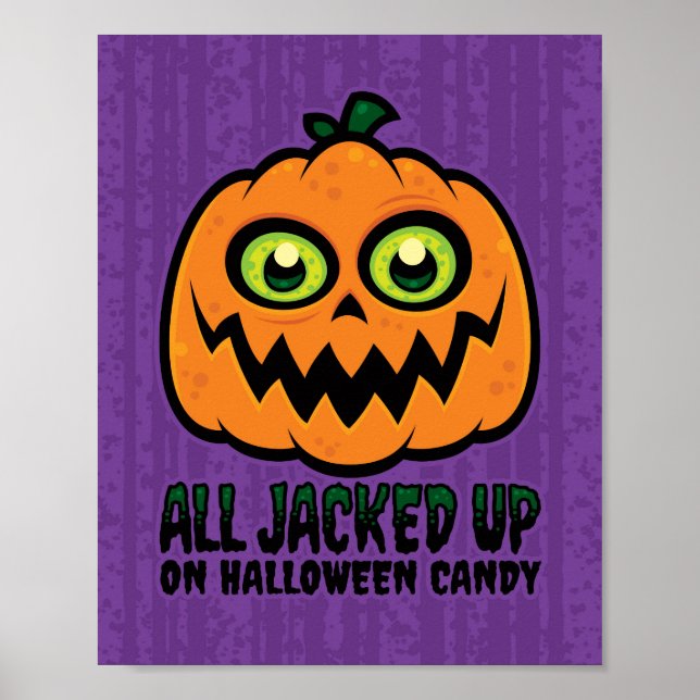 Alle auf Halloween Candy Jack-O' Lantern eingeklem Poster (Vorne)