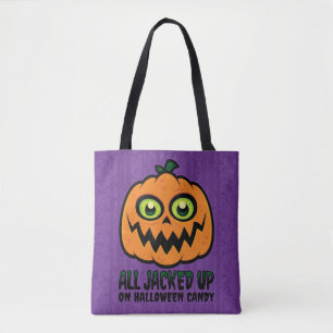 Alle auf Halloween Candy Jack-O' Lantern eingeklem Tasche