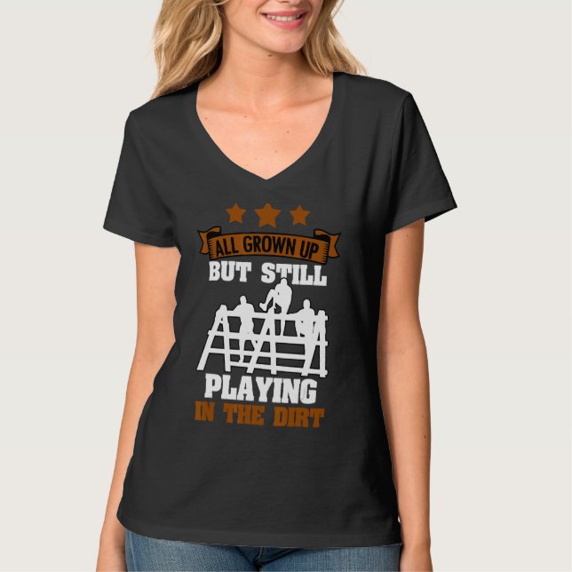Alle aufgewachsenen Schlammrenne für einen Langlau T-Shirt (Vorderseite)