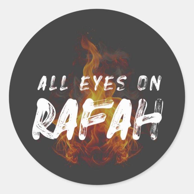 ALLE AUGEN AUF RAFAH RUNDER AUFKLEBER (Vorderseite)