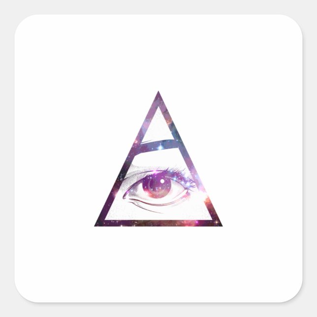 Alle Augen Quadratischer Aufkleber (Vorderseite)