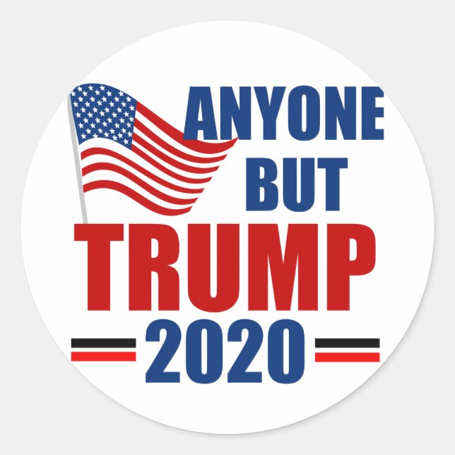 Alle außer Donald Trump 2020 Runder Aufkleber (Vorderseite)
