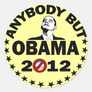 Alle außer Obama - 2012 Runder Aufkleber