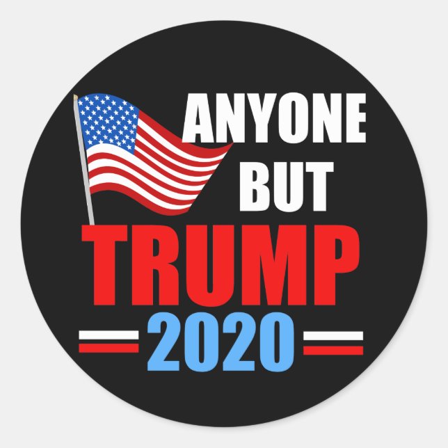 Alle außer Trump 2020 Runder Aufkleber (Vorderseite)