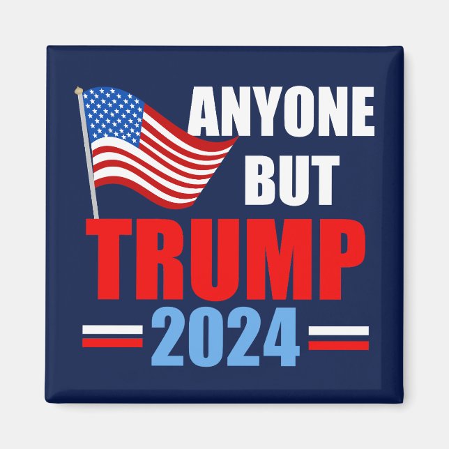 Alle außer Trump 2024 Funny Political Blue Magnet (Vorne)