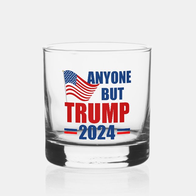 Alle außer Trump Funny 2024 Wahl Whiskyglas (Vorderseite)