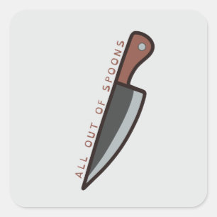 Alle außerhalb von Spoons Quadratischer Aufkleber