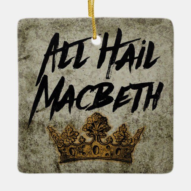Alle begrüßen Macbeth Keramikornament (Vorderseite)