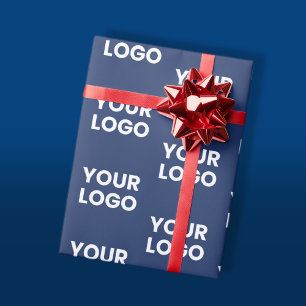 Alle Bilder oder Firmenlogo bearbeitet Dunkelblau Geschenkpapier