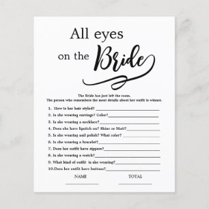 Alle Blicke auf das Bride Simple Brautparty Game