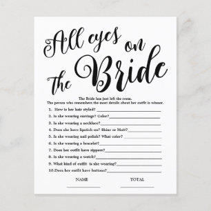 Alle Blicke auf das Bride Simple Brautparty Game