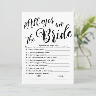 Alle Blicke auf das Bride Simple Brautparty Game Einladung