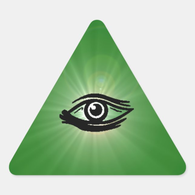 Alle Blickwinkel-Sticker Dreieckiger Aufkleber (Vorderseite)