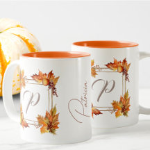 Alle Briefe Moderne Boho Herbstlaubs Monogram