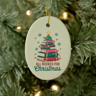 Alle Bücher für Weihnachten Bibliothekar Buchliebh Keramik Ornament