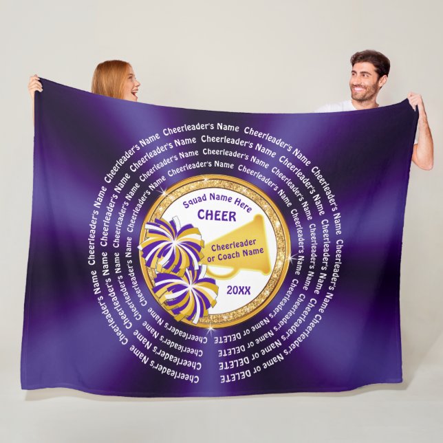 Alle Cheerleader Namen, Cheer Coach Geschenkideen, Fleecedecke (Beispiel)