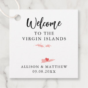 Alle Colour Jungfrau Islands Wedding Welcome Bag Geschenkanhänger