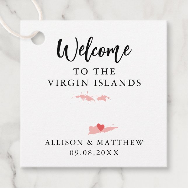Alle Colour Jungfrau Islands Wedding Welcome Bag Geschenkanhänger (Vorderseite)