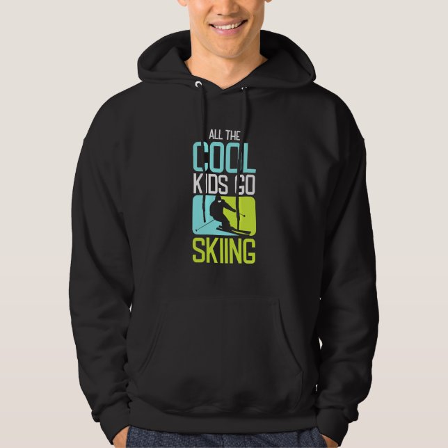 Alle Coolen Kinder fahren Ski Hoodie (Vorderseite)