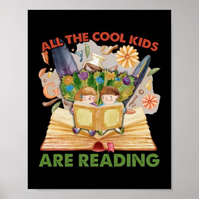 Alle Coolen Kinder lesen Bibliothekslesedokumente Poster (Vorne)